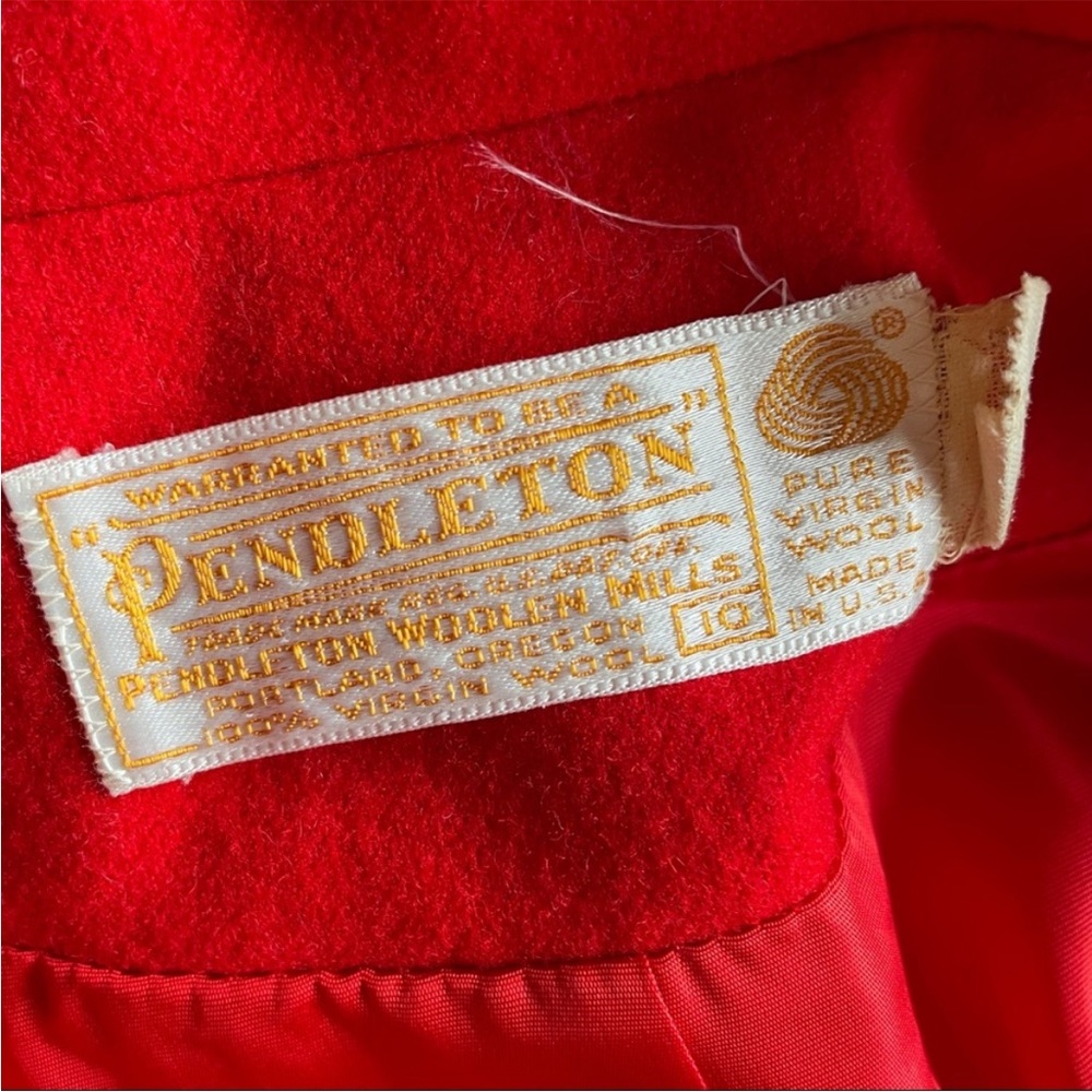 Vintage Pendleton red wool blazer suit jacket 10 (small) - Picture 8 of 10